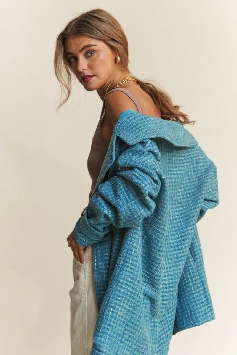 Women's Tweed Coat Double-Breasted Tweed Coat - Chic & Warm Fall/Winter Outerwear