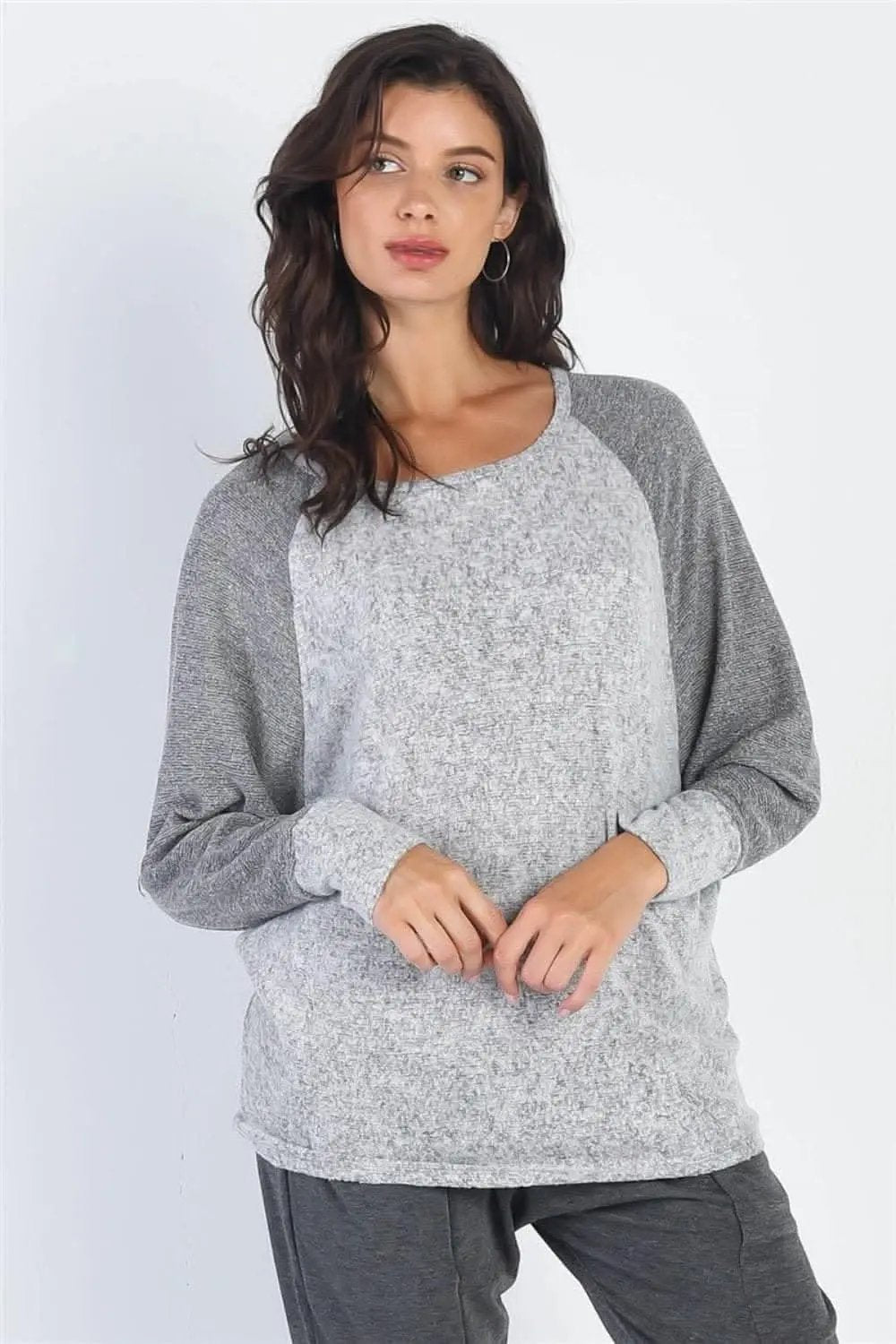 Pants Love Salve Burgundy Top Women's Casual Long Sleeve Tee Soft, Versatile