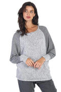 Women's Long Sleeve T-Shirt Everyday Long Sleeve Tee - Soft & Comfy - Women's Heather Grey