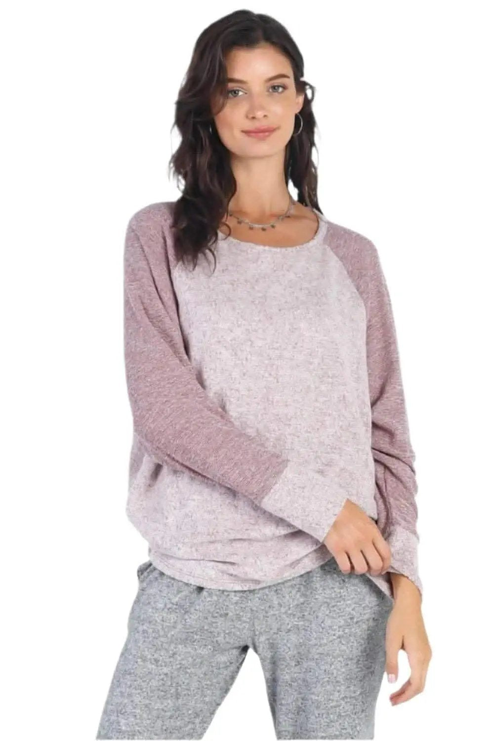 Women's Long Sleeve T-Shirt Everyday Long Sleeve Tee - Soft & Comfy - Women's Heather Grey