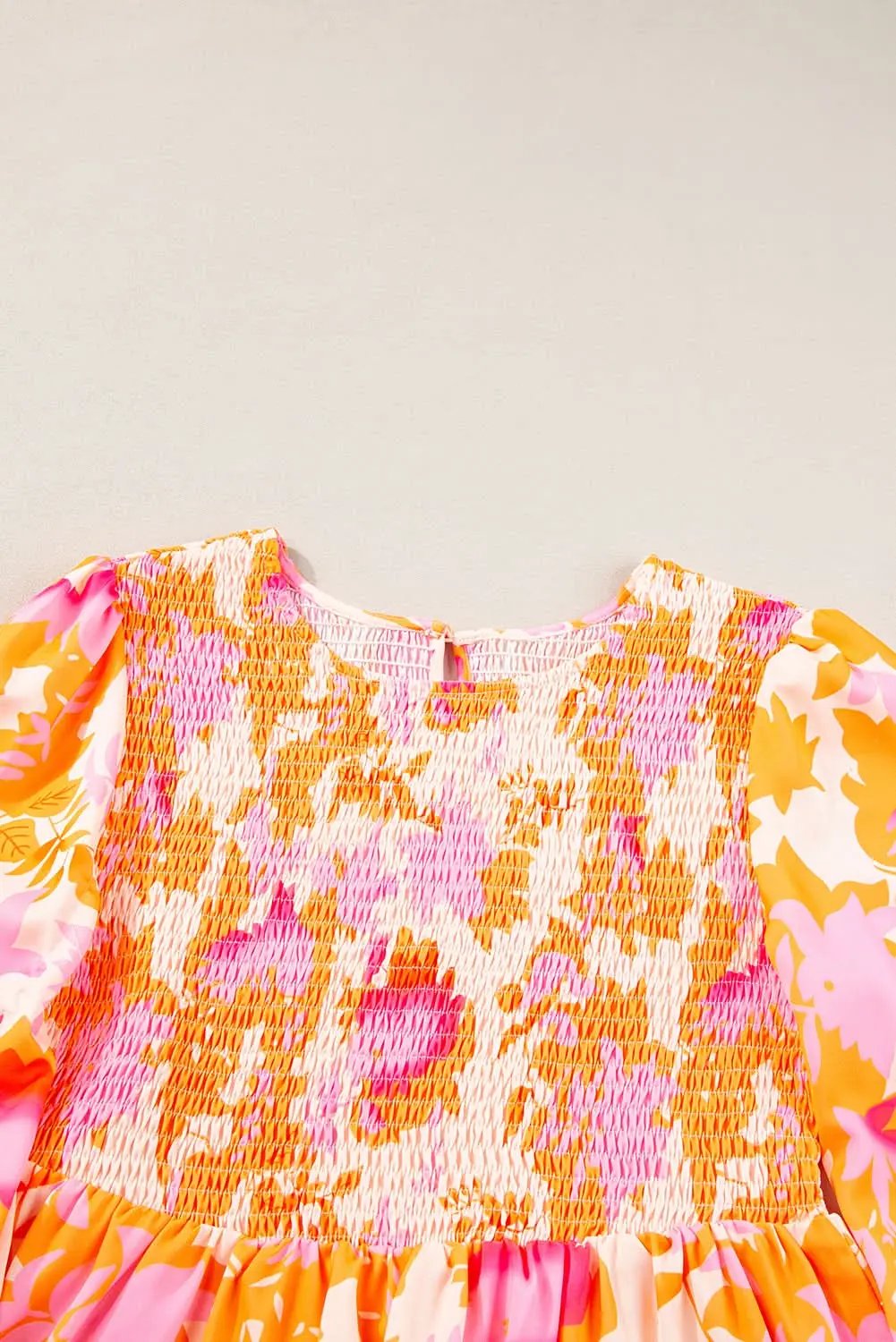 Love Salve Orange Smocked Mini Dress — Fit and Flare