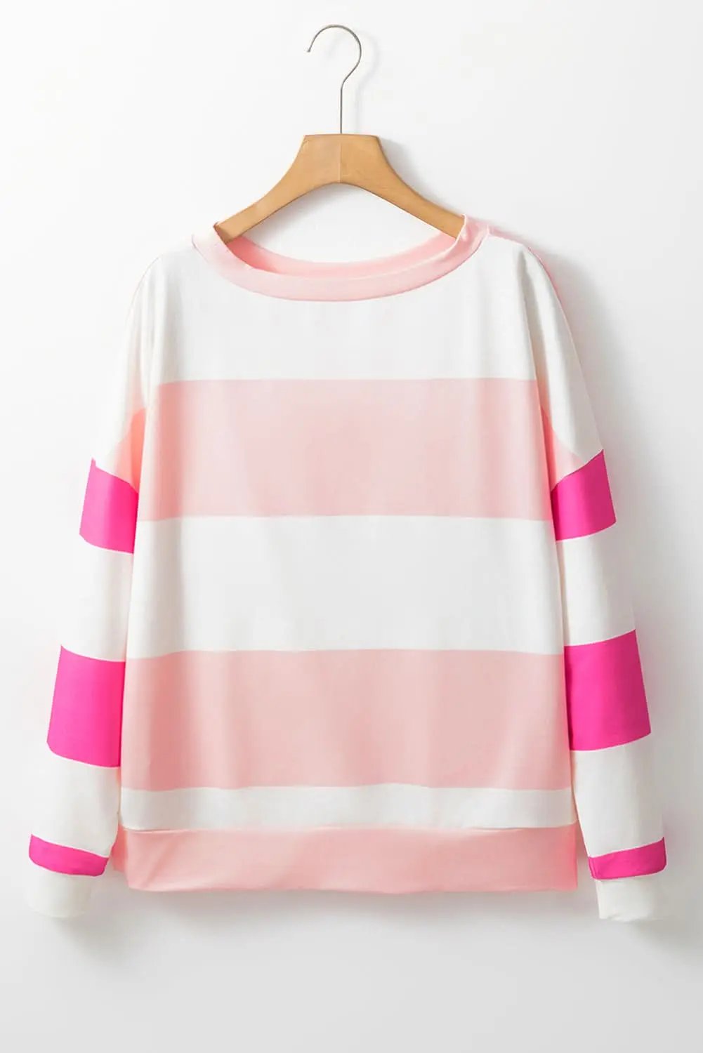 Women's Casual Tops Top - Light Pink Drop Shoulder - Relaxed Fit