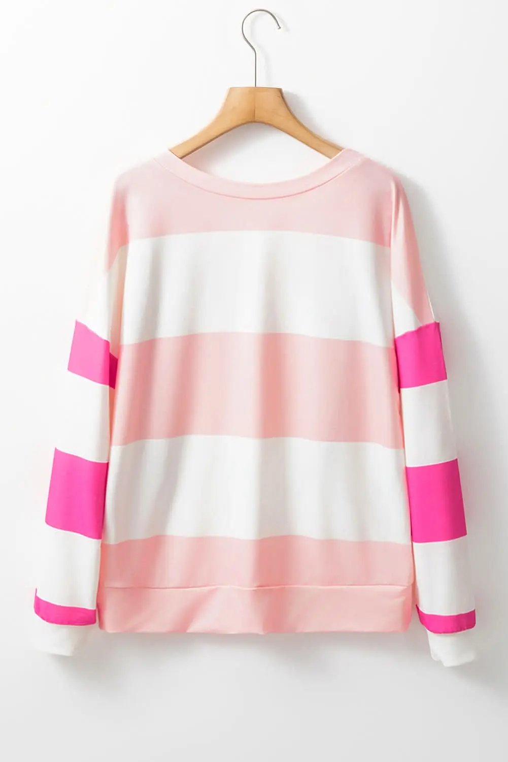 Women's Casual Tops Top - Light Pink Drop Shoulder - Relaxed Fit