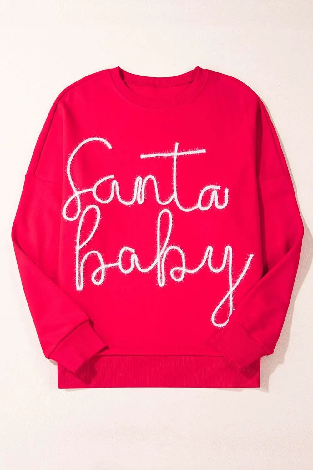 Accessories Love Salve Cozy red Santa baby sweatshirt