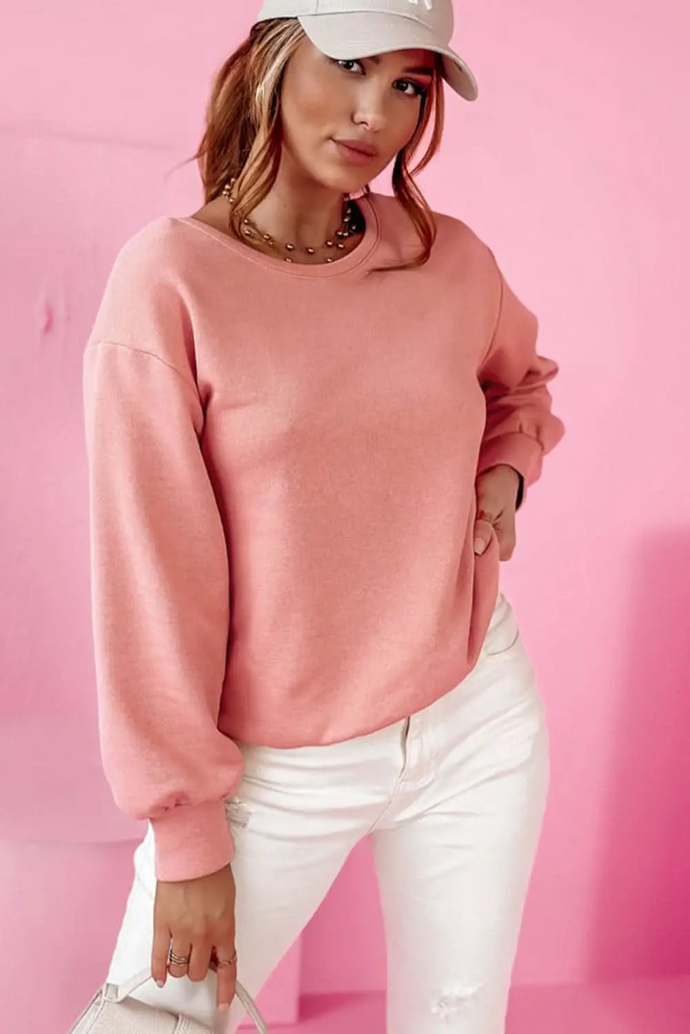 Accessories Love Salve Pale chestnut back bow sweatshirt