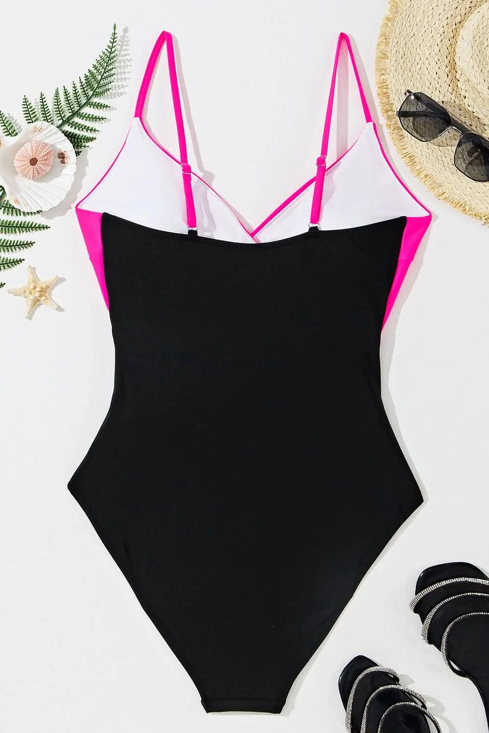 Women's Monokini - Chic Cutout, Flattering - Rose Red Vacation
