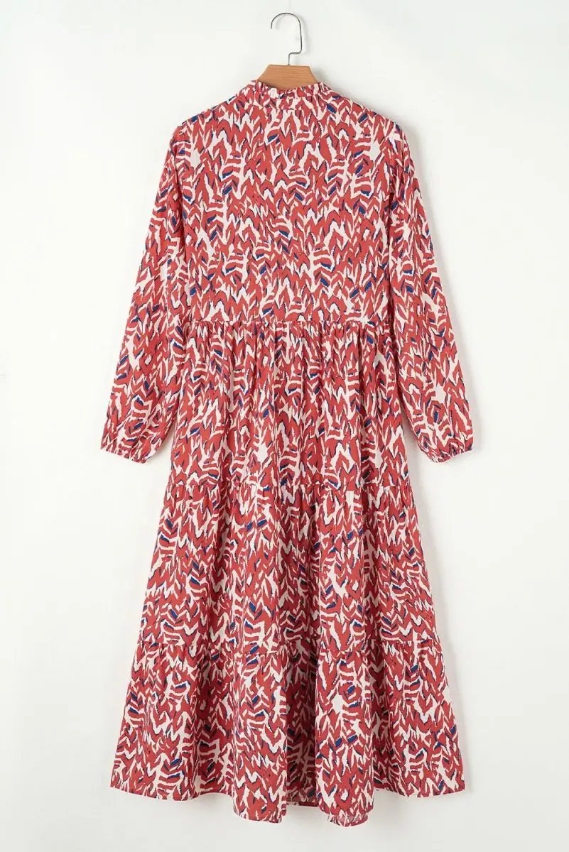 Women's Orange Midi Dress | Love Salve V-Neck