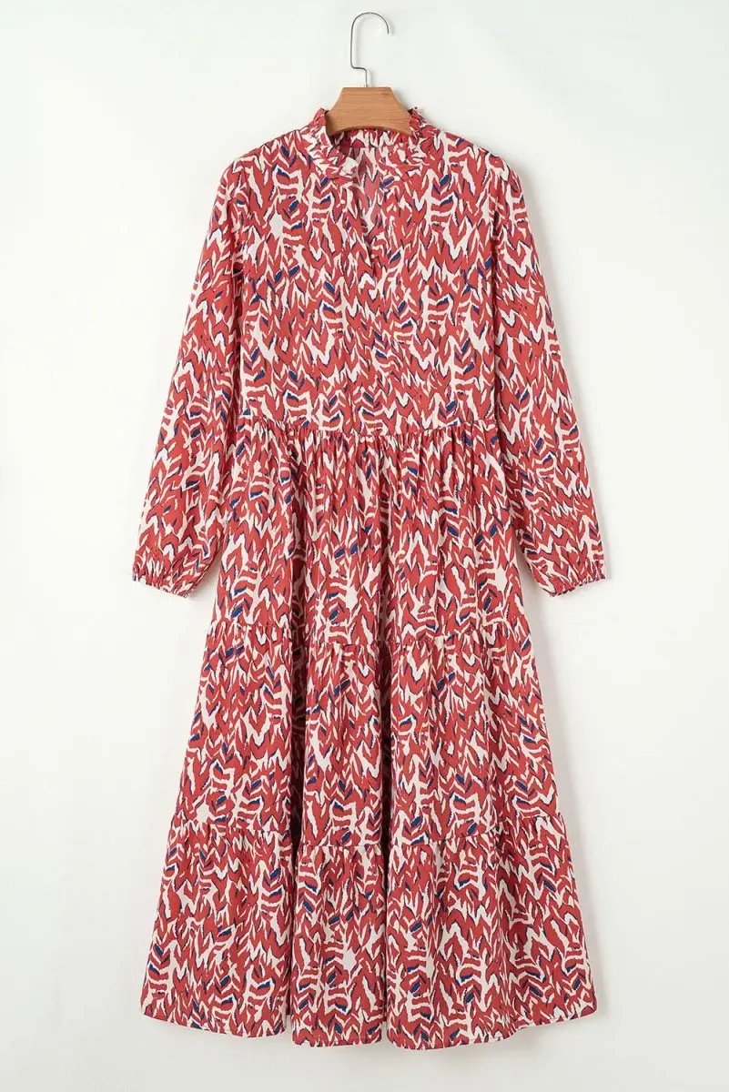 Women's Orange Midi Dress | Love Salve V-Neck