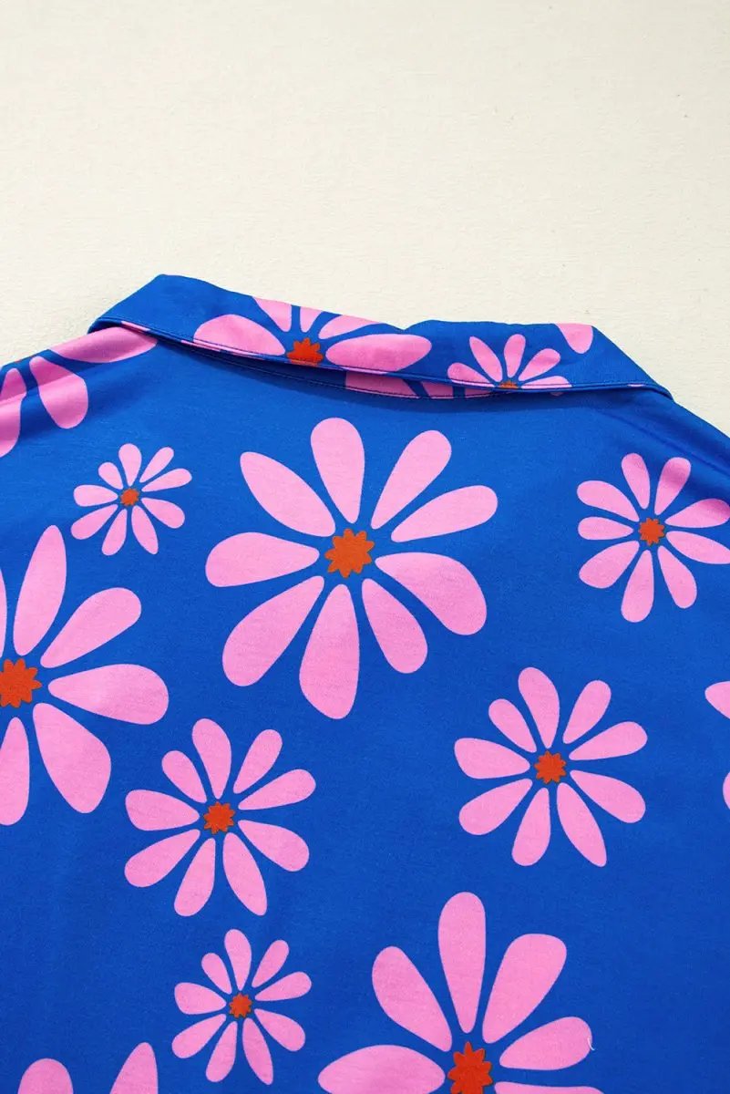 Love Salve Floral Mini Dress with Quarter Zip | Polyester Blend