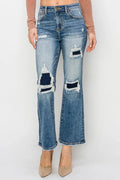 Accessories Trendsi Risen Jeans Women's High Rise Distressed Flare Ankle Jeans USA Ship