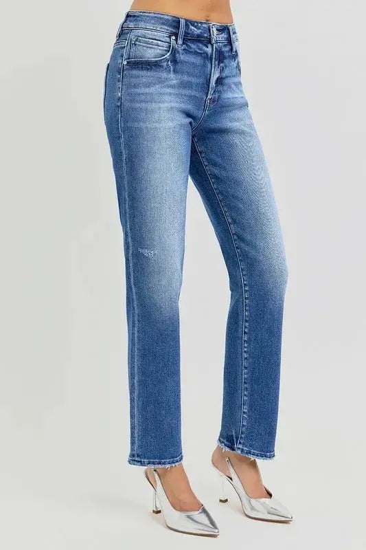 Shoes Trendsi Mid Rise Jeans Women's Casual Ankle Fit Denim Comfortable Style