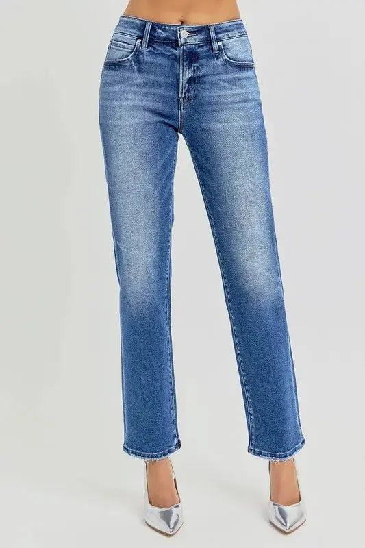 Shoes Trendsi Mid Rise Jeans Women's Casual Ankle Fit Denim Comfortable Style