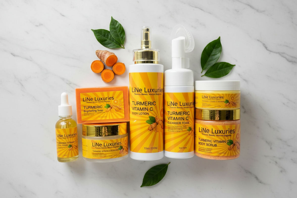 LiNe Luxury Turmeric Vitamin C Body Lotion set