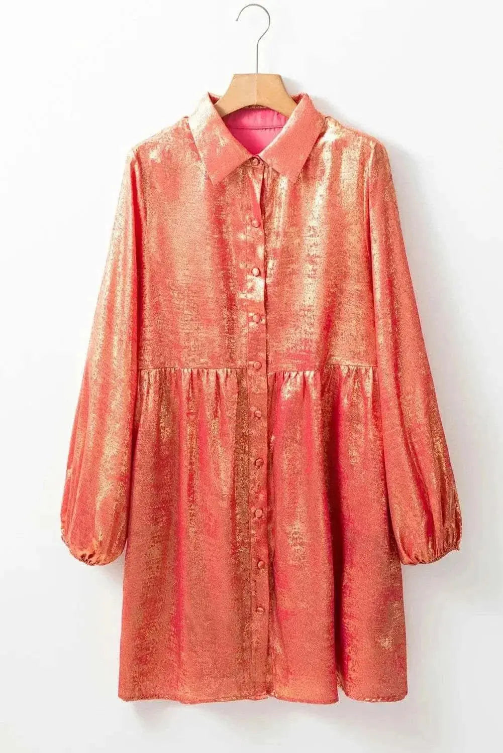 Trendsi Casual Dresses - Shimmering metallic mini dress - Premium Quality