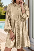 Trendsi Casual Dresses - Shimmering metallic mini dress - Premium Quality