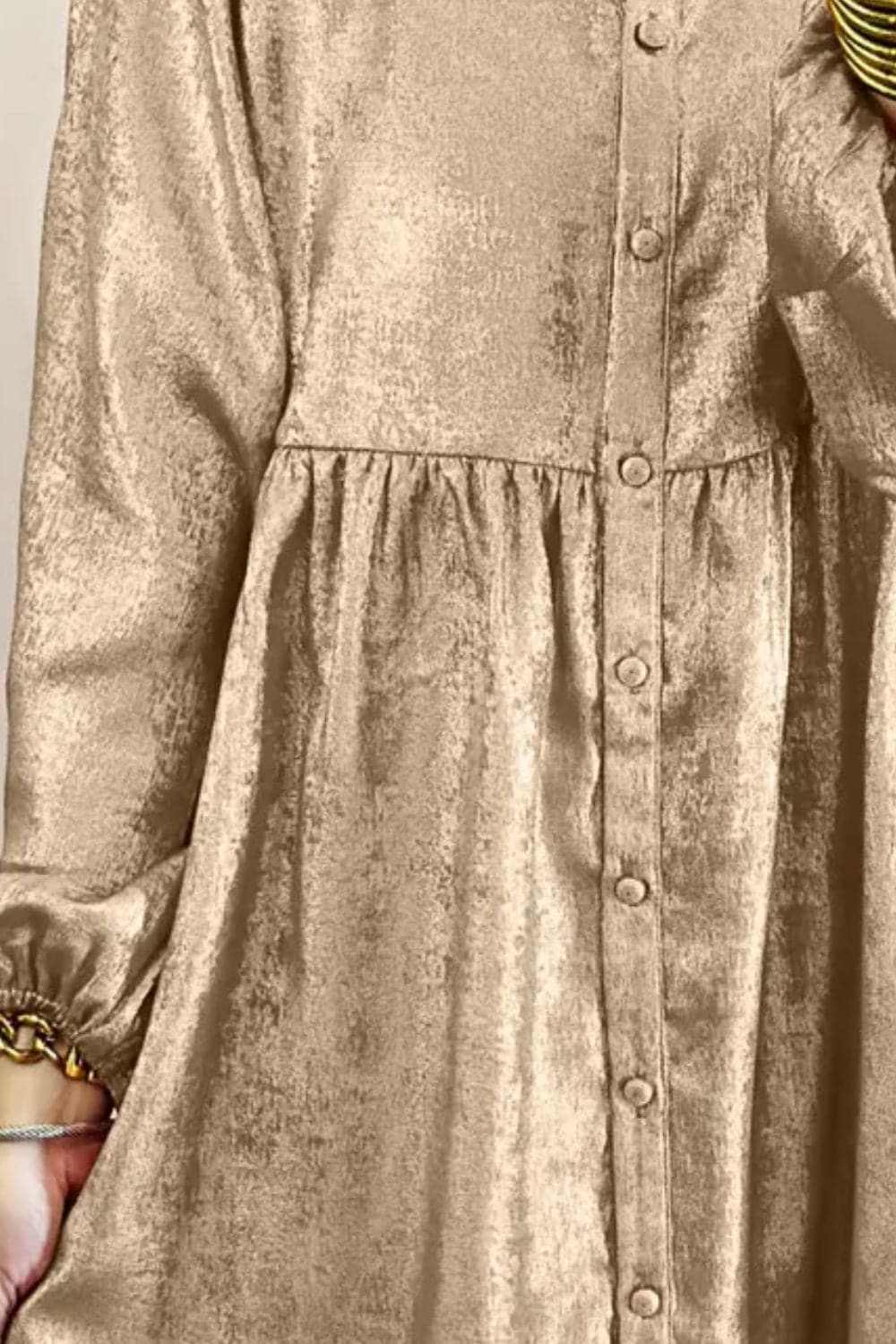 Trendsi Casual Dresses - Shimmering metallic mini dress - Premium Quality