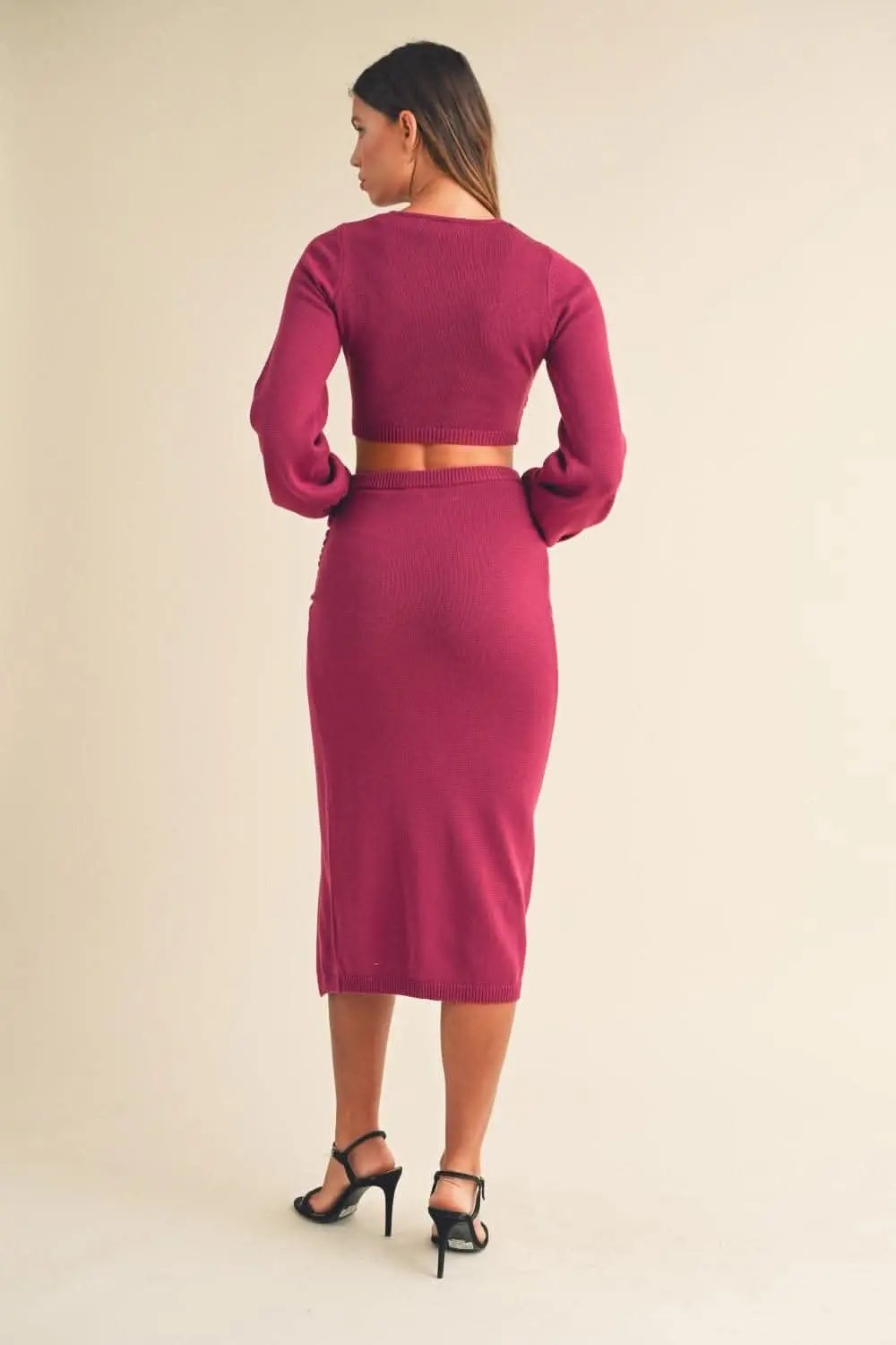 Sweaters Trendsi Knit Top & Midi Set Women's Casual Outfit Comfy Twisted Knit