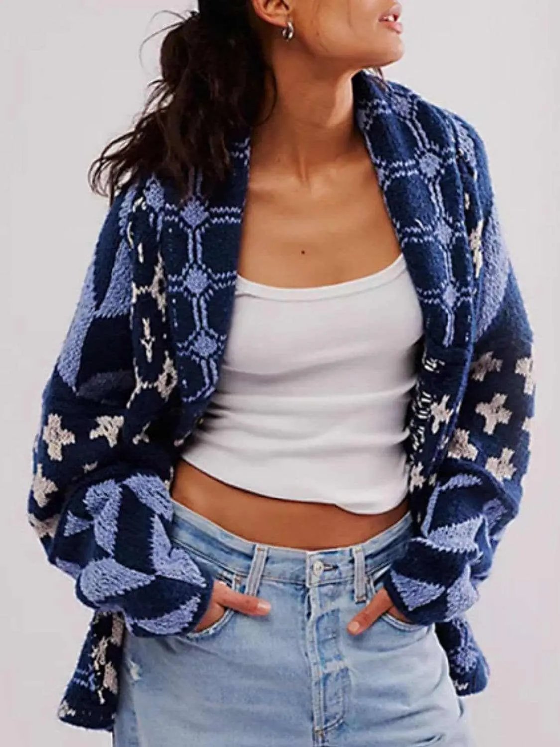 Shirts Trendsi Chic long sleeve button-up cardigan