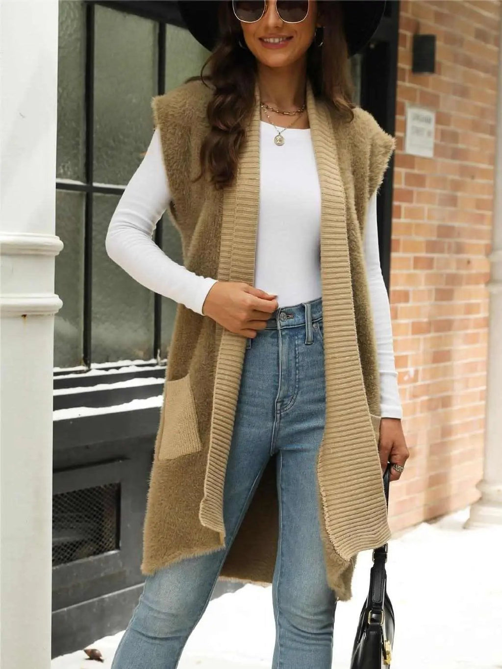 Sweaters Trendsi Pocket Cardigan Women's Stylish Layering Comfortable Cardigan