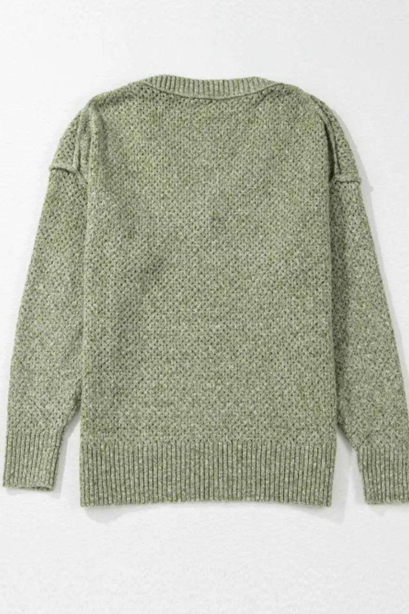 Sweaters Trendsi V-Neck Sweater Women's Casual Long Sleeve Top Wardrobe Essential