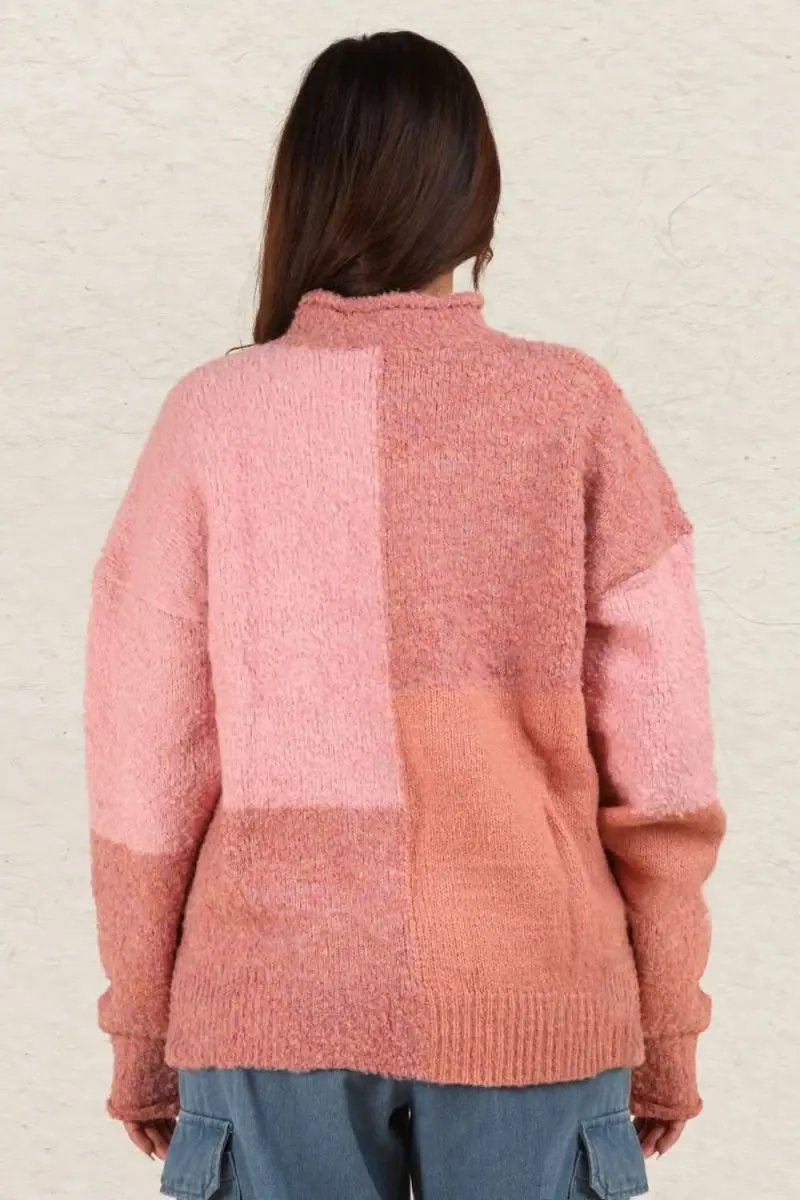 Sweaters Trendsi Color Block Sweater Women's Casual Knit Top USA Shipped