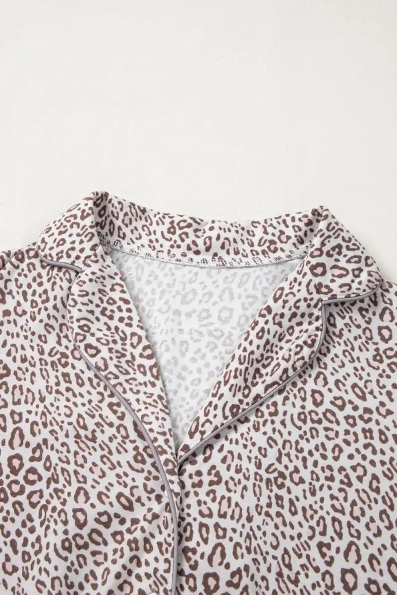 Pants Love Salve White Leopard Pajamas Women's Sleepwear Set - Soft & Stylish