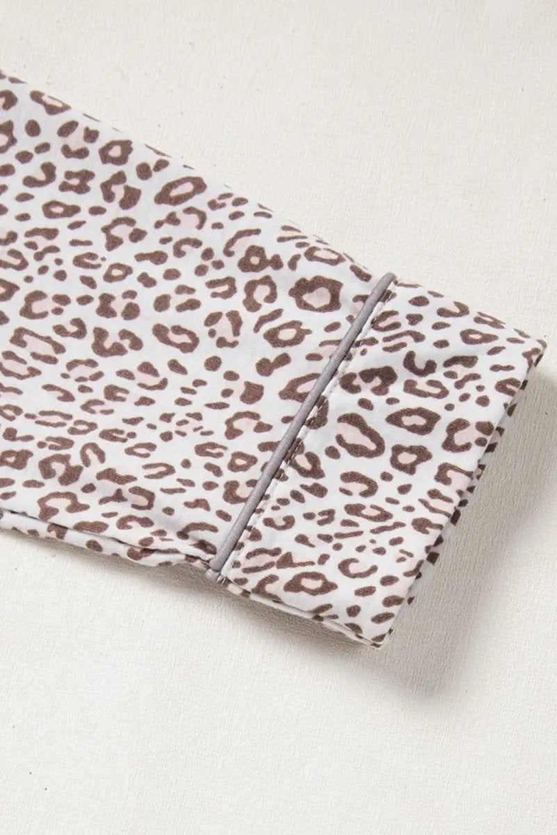 Pants Love Salve White Leopard Pajamas Women's Sleepwear Set - Soft & Stylish